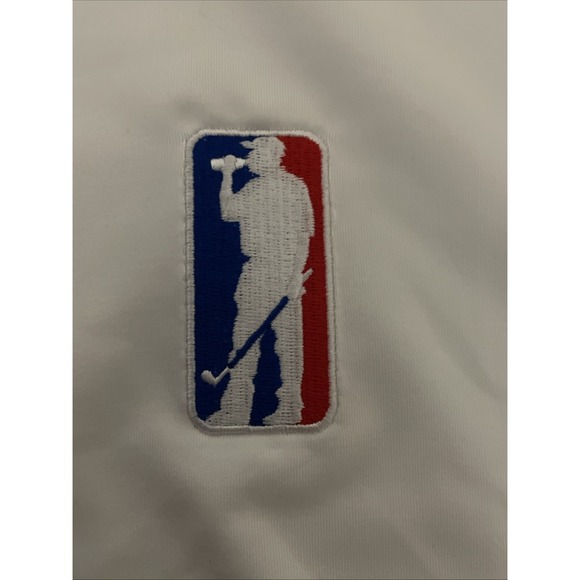 USAG Polo Shirt Adult Medium White Amateur Tour Poly Golf Short Sleeve Cool Logo - Picture 7 of 9